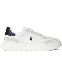 Polo Ralph Lauren - Leather Panelled Sneakers - Lyst