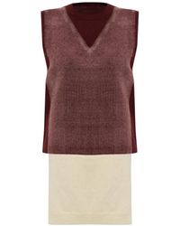 Maison Margiela - Layered-Effect Knitted Vest - Lyst