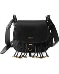 Prada - Corsaire Aged Leather Mini Shoulder Bag - Lyst