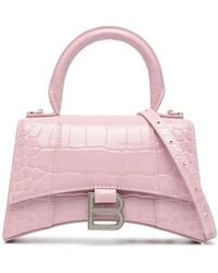 Balenciaga - Xs Hourglass Leather Tote Bag - Lyst