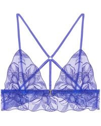 Fleur Of England - Iris Boudoir Floral-Embroidery Bra - Lyst
