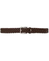Ami Paris - Braided Paris Paris Cow Leather Belt 30Mm - Lyst