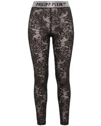 Philipp Plein - Leggins De Encaje Con Monograma - Lyst