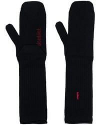 Doublet - Gerippte Handschuhe Mit Logo - Lyst