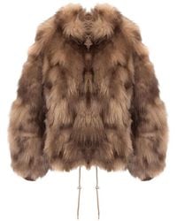 S.W.O.R.D - Faux-Fur Drawstring-Hem Jacket - Lyst