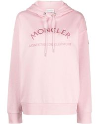 Moncler - Sudadera con capucha y logo - Lyst
