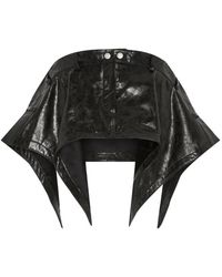 SRVC Studio - Serpentine Asymmetric Leather Skirt - Lyst