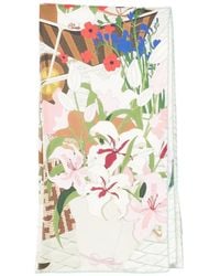 Fendi - Foulard Con Stampa A Fiori - Lyst