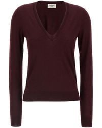 Saint Laurent - Trui Met Watervalhals En Manchetten - Lyst