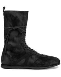 Ann Demeulemeester - Fides Lace-Up Suede Sneakers - Lyst