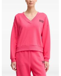 DKNY - Sweat À Logo Strassé En Col V - Lyst