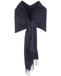 Emporio Armani - Hooded Fringed Scarf - Lyst