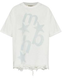 MISBHV - Logo-Print Distressed T-Shirt - Lyst