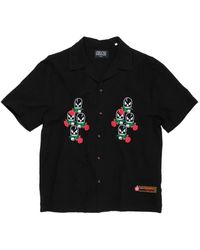 PAS DE MER - Skull-Embroidered Cotton-Linen Shirt - Lyst