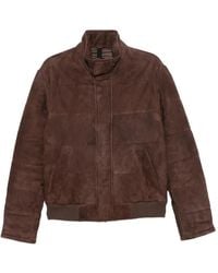 Tagliatore - Quilted Suede Jacket - Lyst