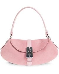 Ganni - Borsa A Spalla B-Kat Con Applicazione Logo - Lyst
