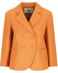 Fendi - Blazer Met Dubbele Rij Knopen - Lyst