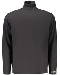 Pepe Jeans - Ribbed-Knit Turtleneck Cotton Sweater - Lyst