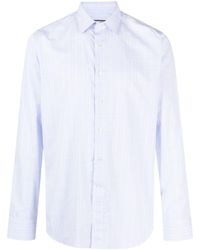 Canali - Plaid-check Long-sleeve Cotton Shirt - Lyst