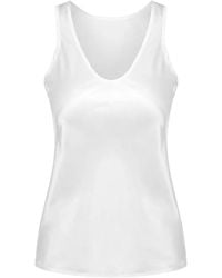 ELEH - Satin-Finish V-Neck Top - Lyst