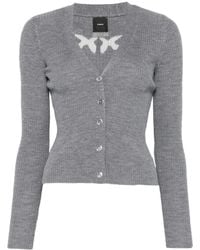 Pinko - Geribbeld Vest Met Knoop - Lyst