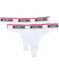 Moschino - String Met Logoband - Lyst
