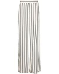 Polo Ralph Lauren - Striped Wide-leg Satin Trousers - Lyst
