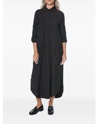 One Teaspoon - Crushed Midi Shirt-Dress - Lyst