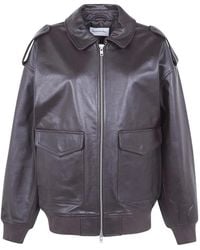 Frankie Shop - Viper Leather Jacket - Lyst
