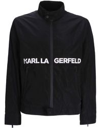 Karl Lagerfeld - Logo-print Zip-up Jacket - Lyst