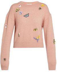 Erdem - Crew-Neck Embellished Sweater - Lyst