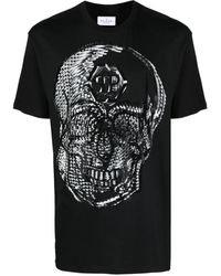 Philipp Plein - Camiseta con cuello redondo y calavera estampada - Lyst