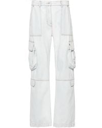 MSGM - Jeans Dritti A Vita Media - Lyst