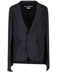 Junya Watanabe - Pinstripe-Pattern Cape-Style Jacket - Lyst