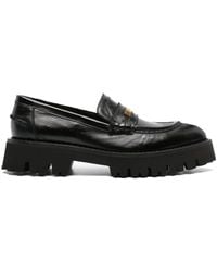 Moschino - Chunky Leren Loafers Met Logo - Lyst