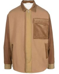 Emporio Armani - Corduroy-Panelled Cotton Jacket - Lyst