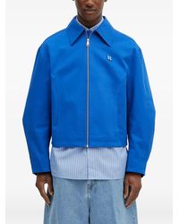 Adererror - Logo-Patch Zip-Up Bomber Jacket - Lyst