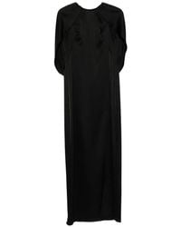 Amsale - Column Cape Maxi Dress - Lyst