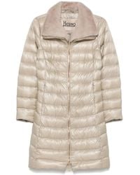 Herno - Mantel Mit Faux-Fur-Kragen - Lyst