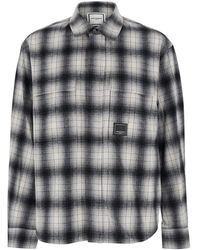 WOOYOUNGMI - Logo-Patch Check-Pattern Shirt - Lyst