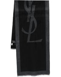 Saint Laurent ショート ラヴァリエ スカーフ(シルクサテン) ブラック