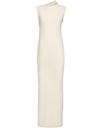 Ferragamo - Textured-knit Midi Dress - Lyst