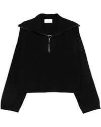 SOLOTRE - Half-Zip Wool Sweater - Lyst