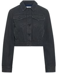 Marine Serre - Moon Waxed Denim Jacket - Lyst