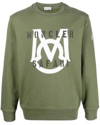 Moncler - Logo-Print Cotton Sweatshirt - Lyst