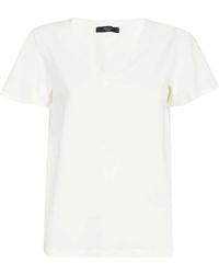 Weekend by Maxmara - T-Shirt Con Scollo A V - Lyst