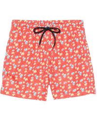 Drumohr - Print Drawstring Swim Shorts - Lyst