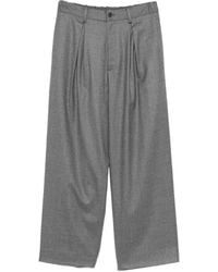 Ssstein - Pleated Wide-Leg Trousers - Lyst