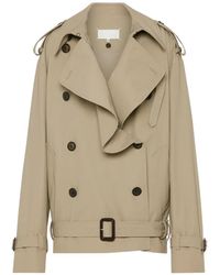 Maison Margiela - Folded Collar Cotton Caban - Lyst