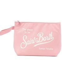 MC2 Saint Barth - Aline Logo-Print Clutch Bag - Lyst